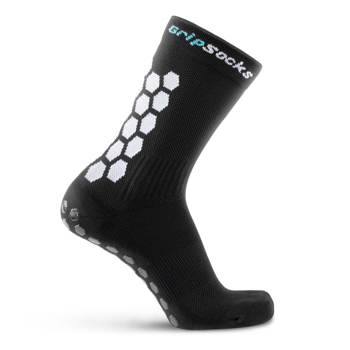 GripSocks for Basketball - Crew Height - Black Reduced Friction