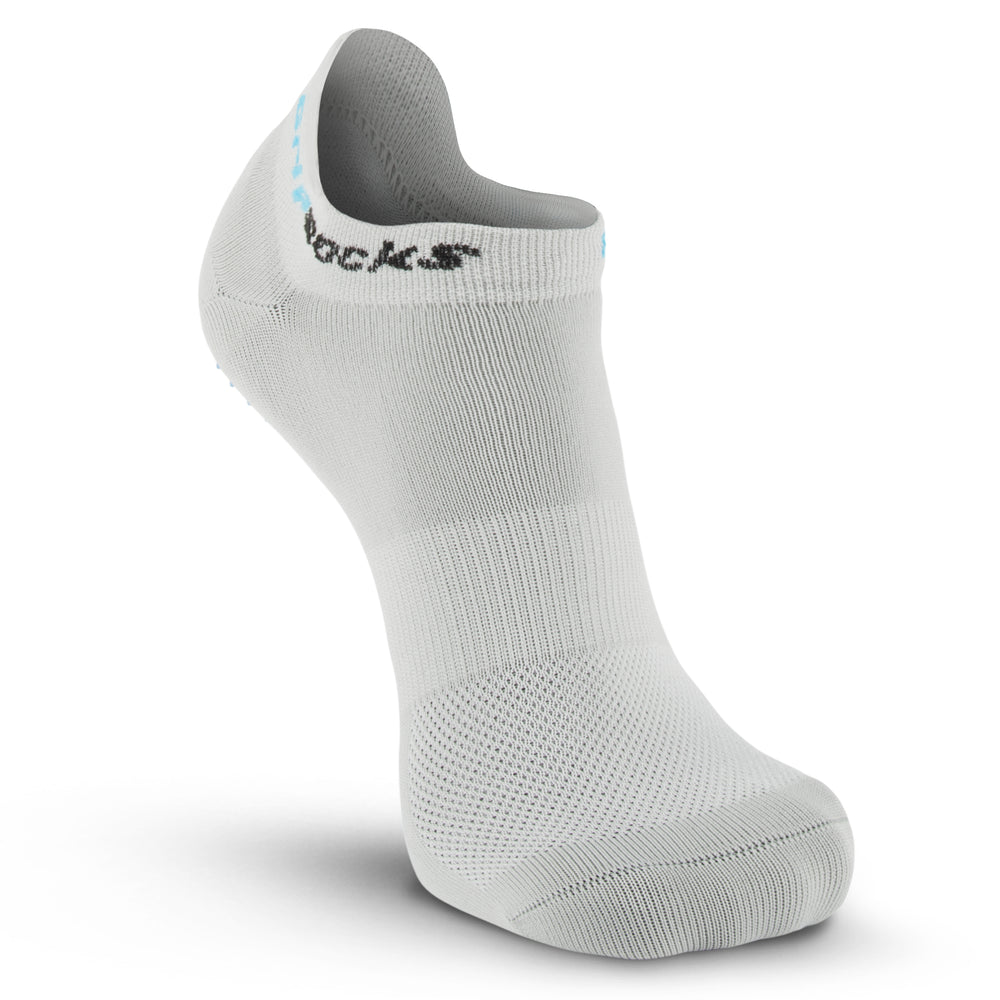 Athletic Socks with Grips - Ankle Sock - Gray Secure Fit