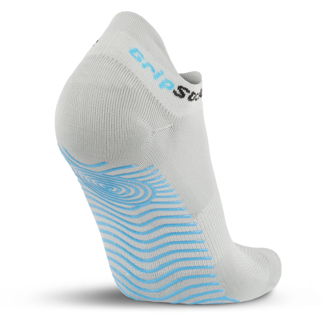 Athletic Socks with Grips - Ankle Sock - Gray No Show Under Ankle