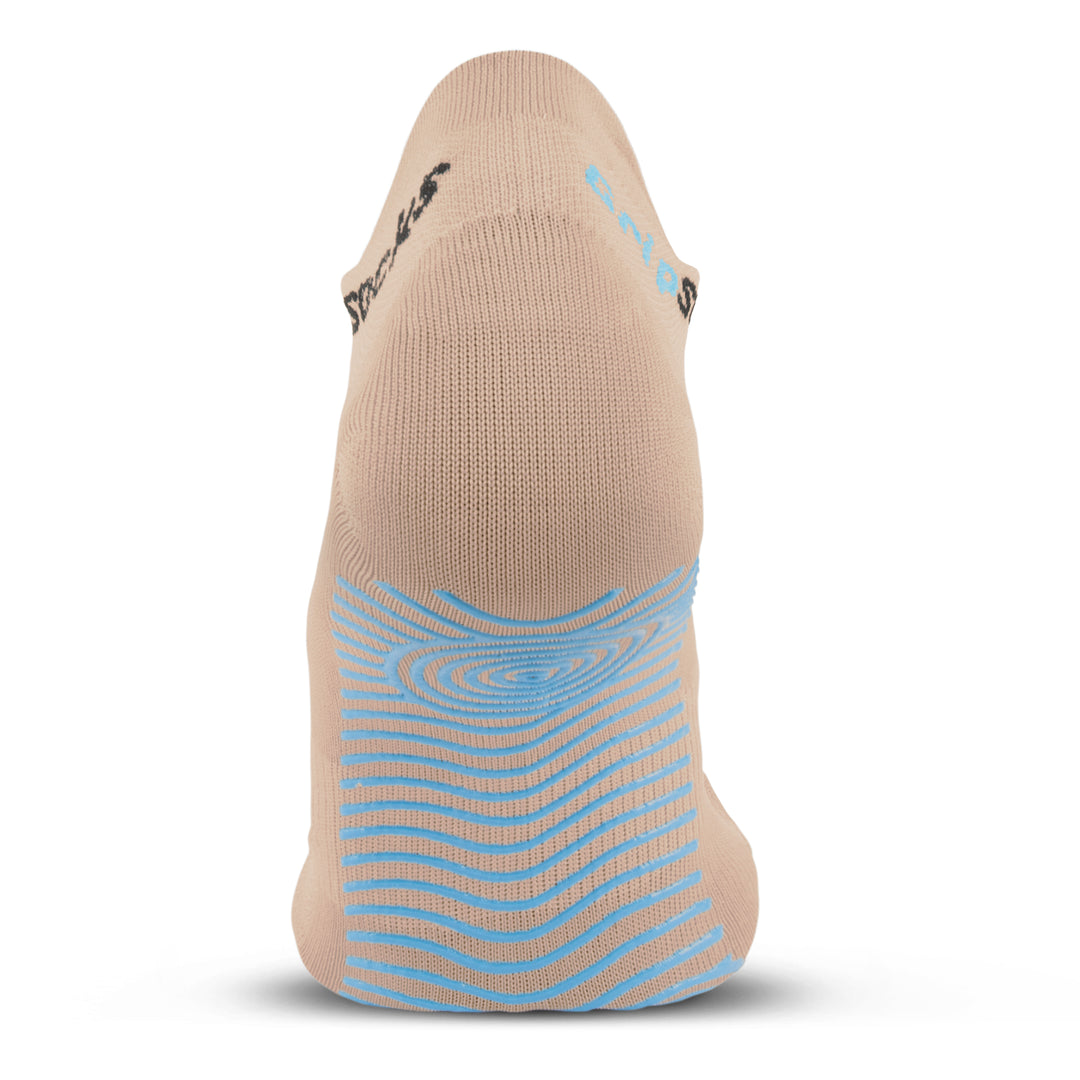 GripSocks for Yoga - Beige Prevents Slipping & Bunching